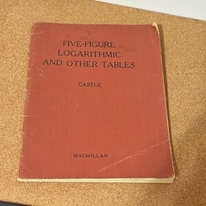 Five-Figure Logarithmic and Other Tables — Red Macmillan Paperback 1940